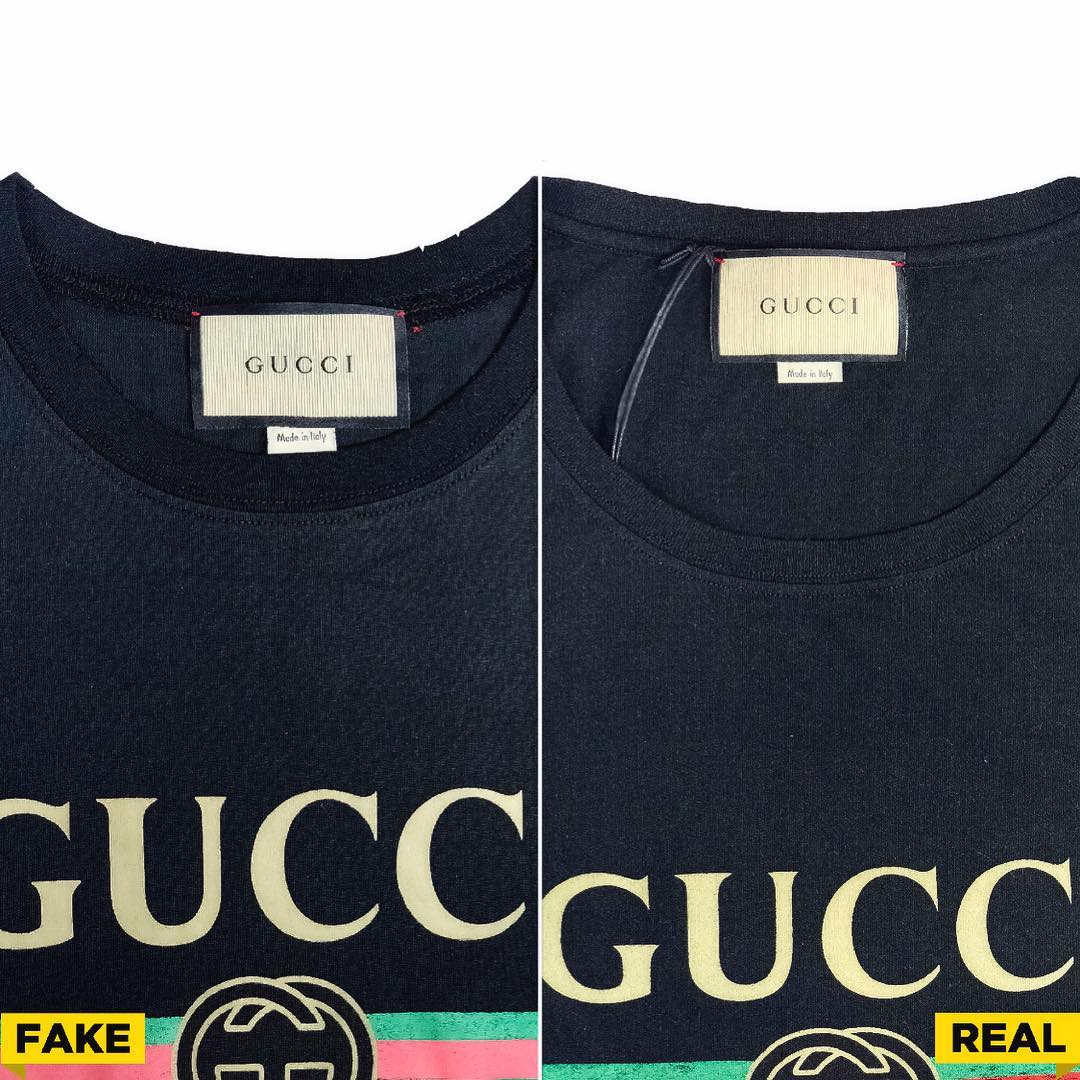 gucci t shirt real vs fake